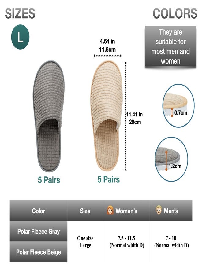 OSTADARRA 10 Pairs Spa Slippers, Non Slip Disposable Slippers For Guest, Washable Reusable, Which Can Be Used As Women Men, House, Indoor, Bathroom, Bedroom, Hotel, Bride Slippers - Image 2